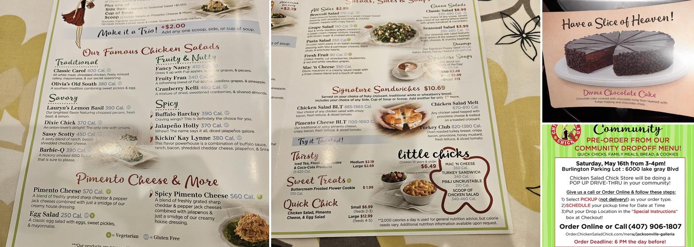 Chicken Salad Chick Menu