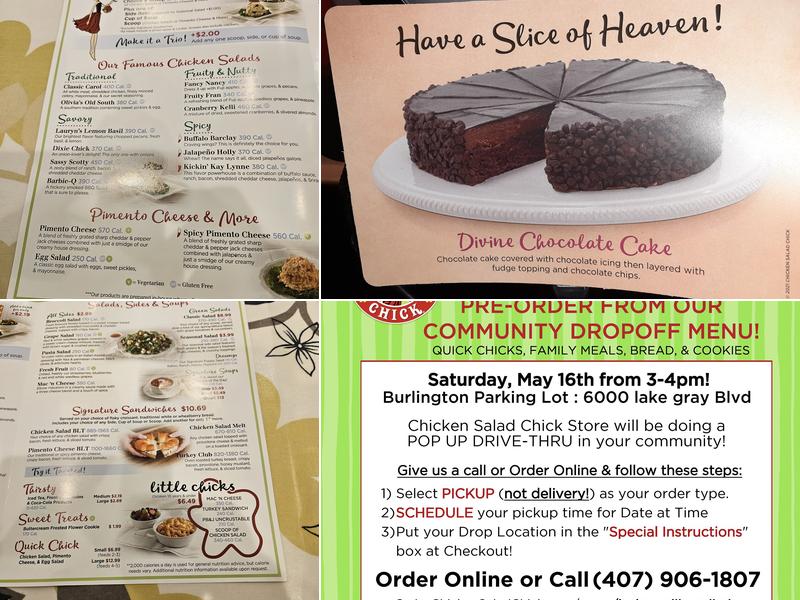 Chicken Salad Chick Menu