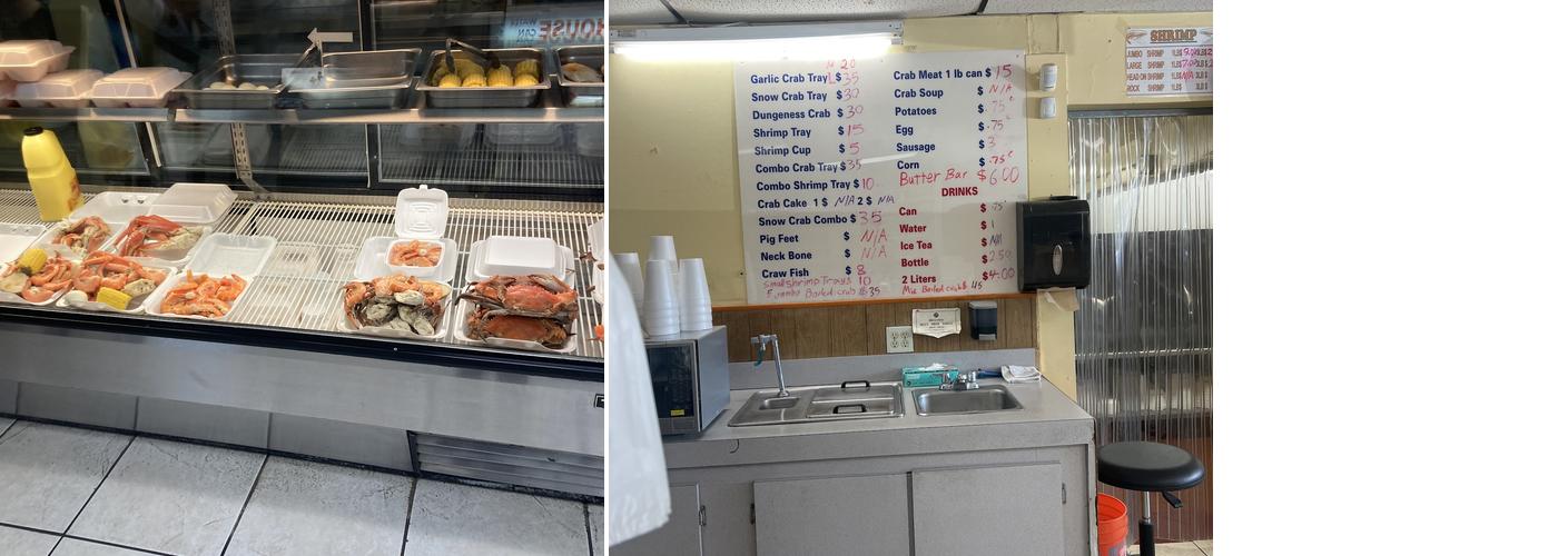 Bob's Crab House Menu