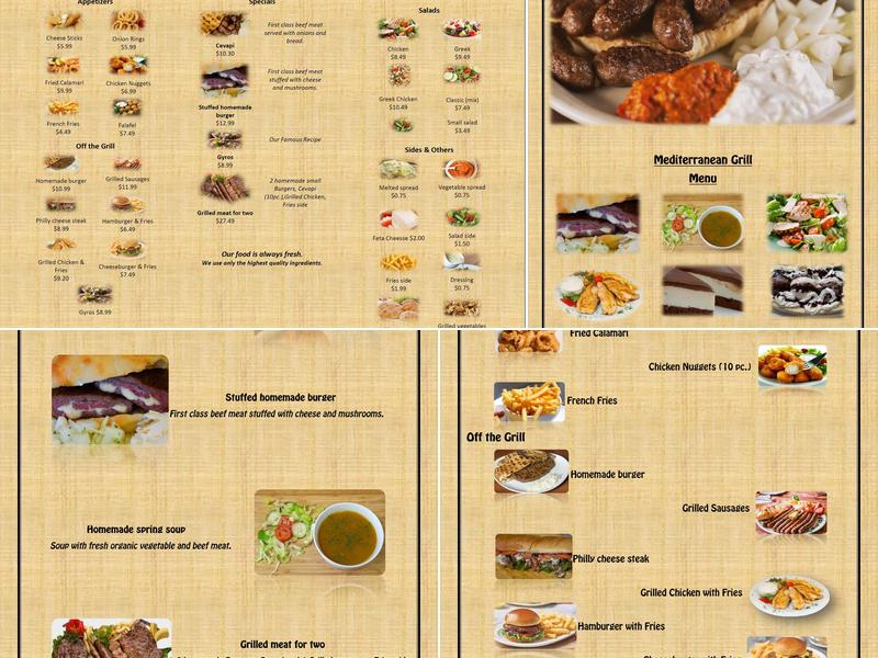 Mediterranean Grill Menu