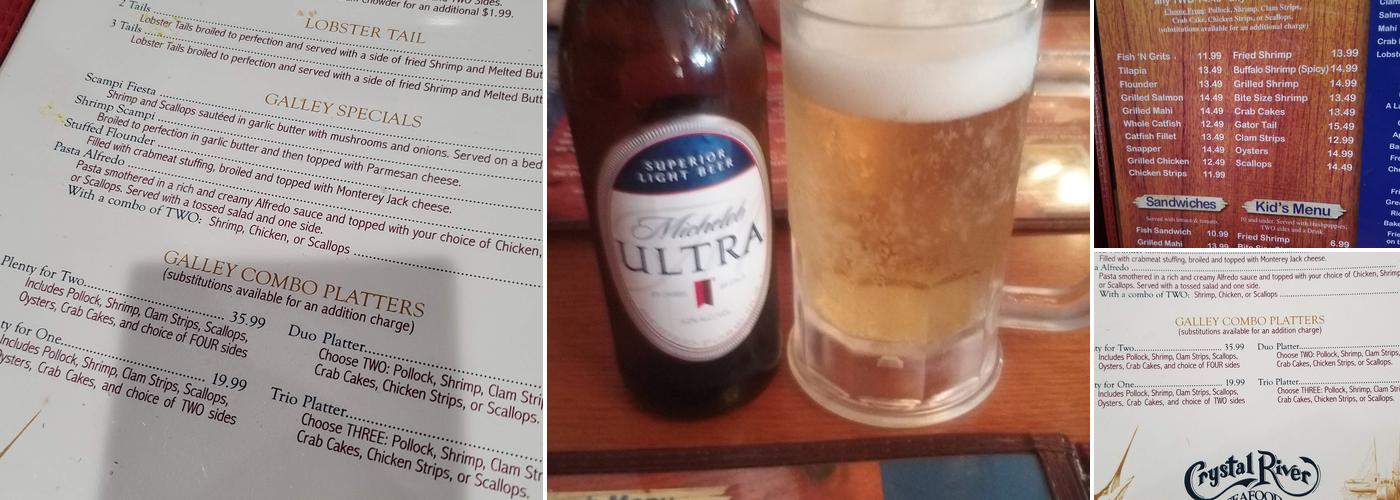 Crystal River Seafood of Jacksonville Menu