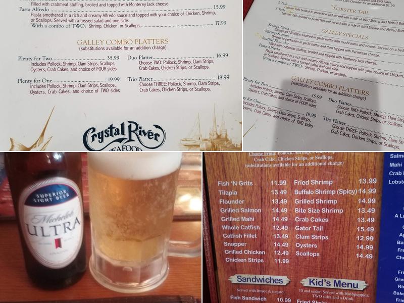 Crystal River Seafood of Jacksonville Menu