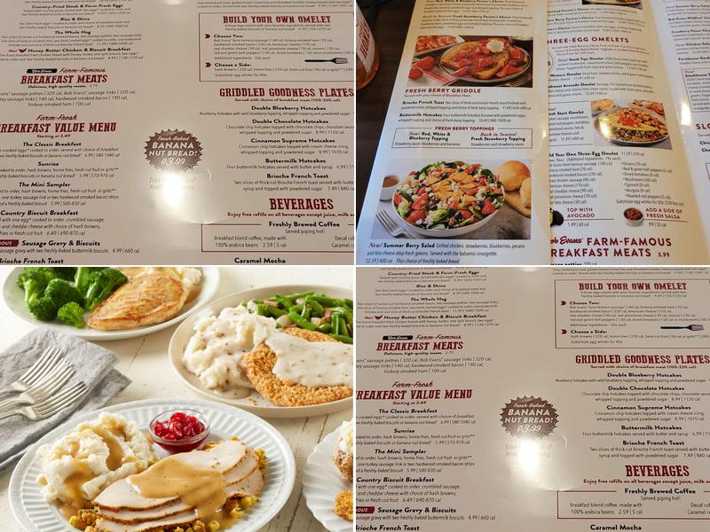 Bob Evans Menu