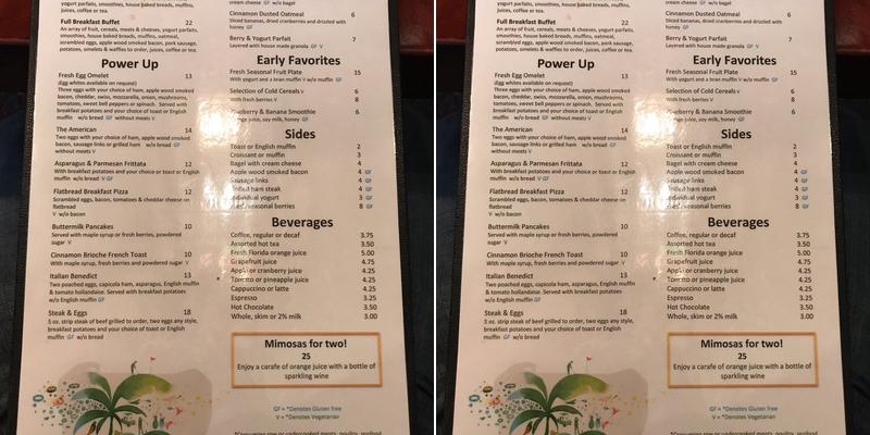 Fiorella's Cucina Toscana Menu