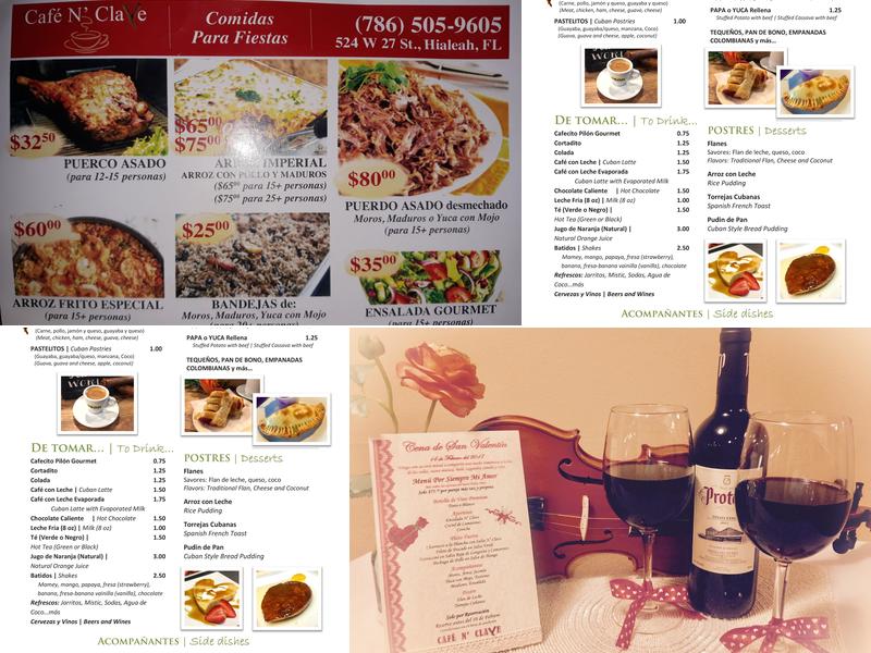 Cafe N' Clave Menu