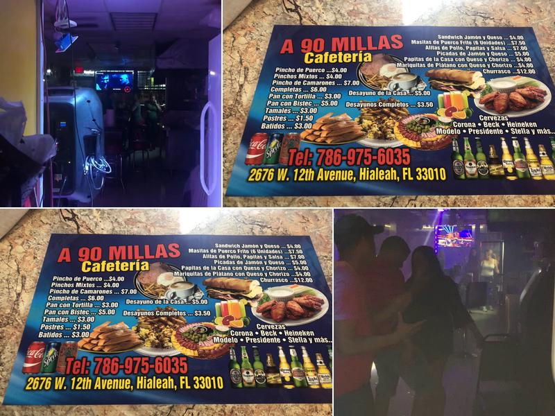 A 90 Millas Café Menu