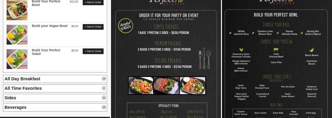 Perfect Fit Cuisine Menu