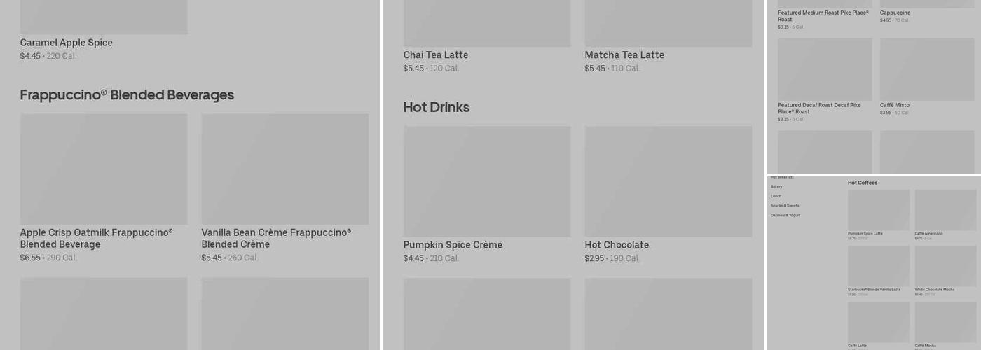Starbucks Menu