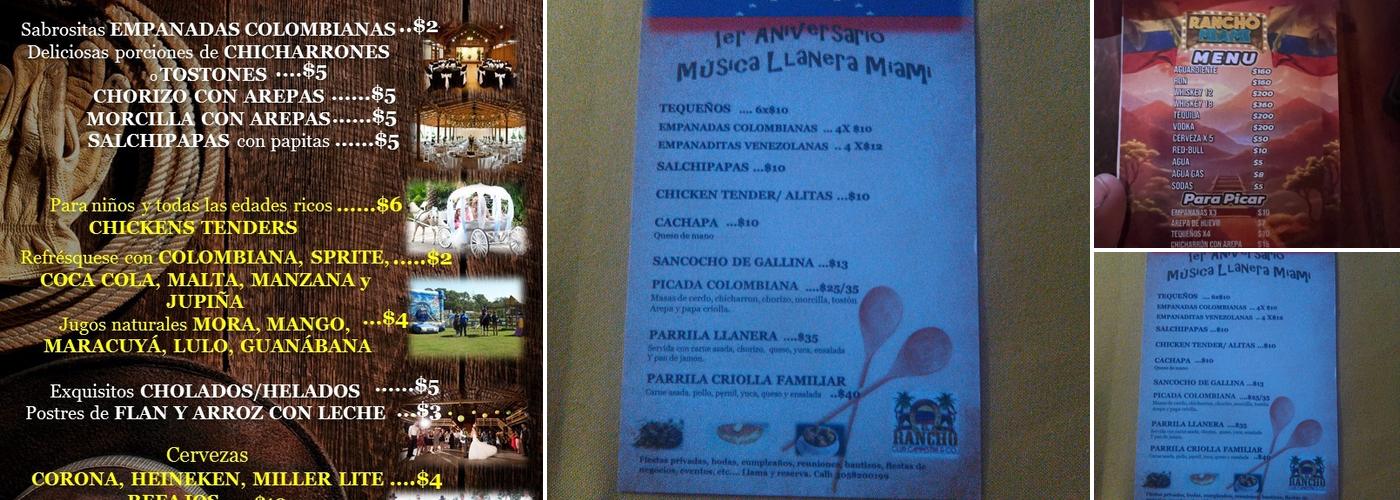El Rancho Miami Menu