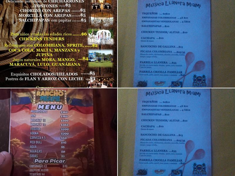 El Rancho Miami Menu
