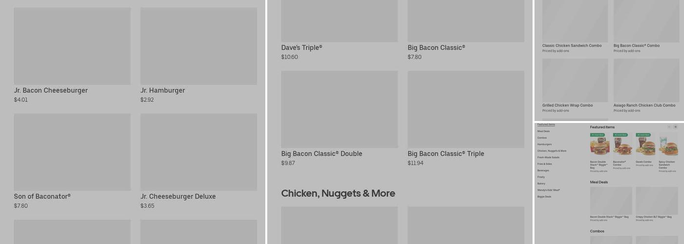 Wendy's Menu