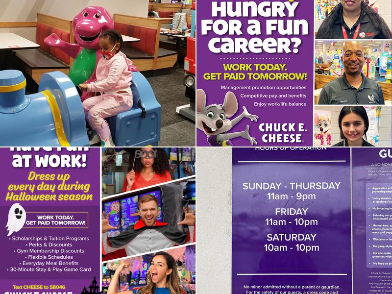 Chuck E. Cheese Menu
