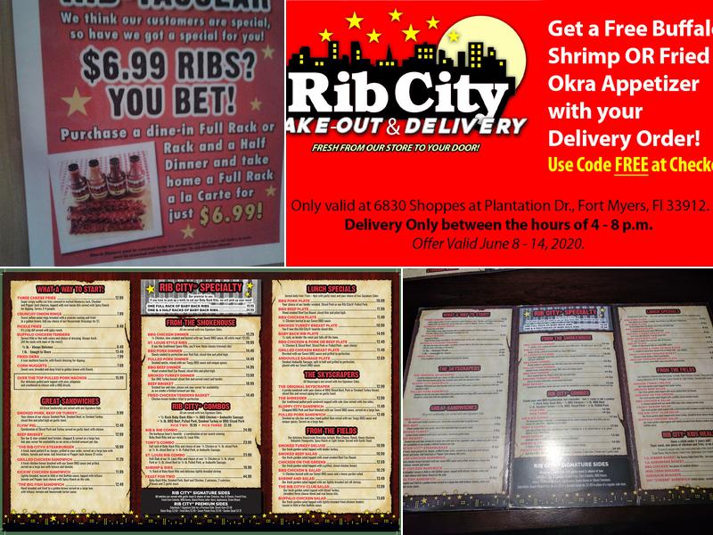 Rib City Menu