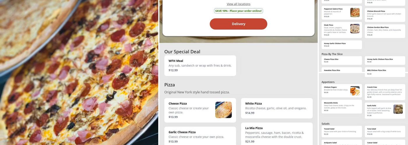 La Mia Pizza & Wings Miramar Menu