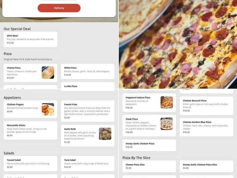La Mia Pizza & Wings Miramar Menu