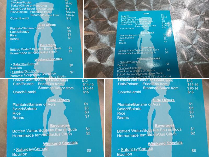 La Belle Jacmelienne Cafe Menu