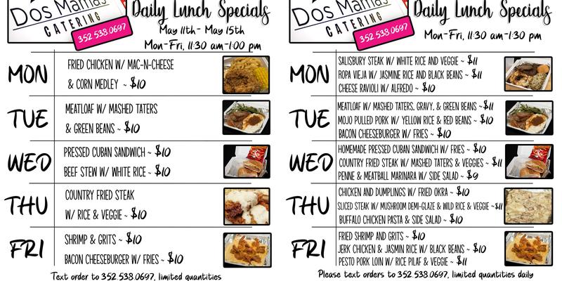 Dos Mamas Catering Menu