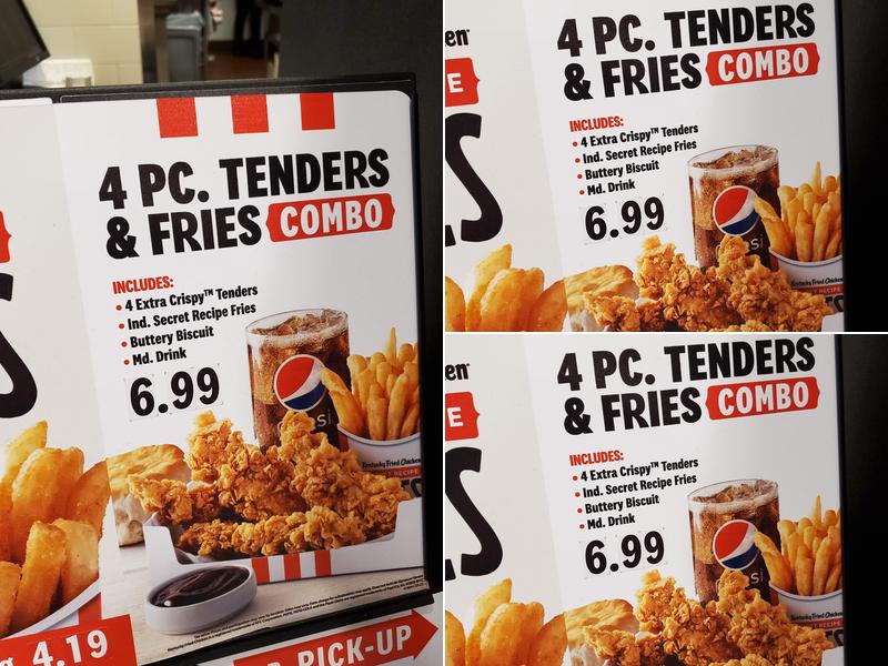 KFC Menu