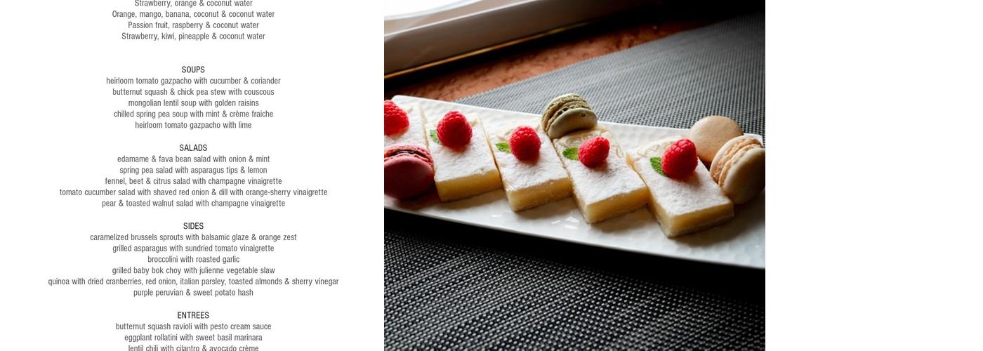 Silver Lining Catering Menu