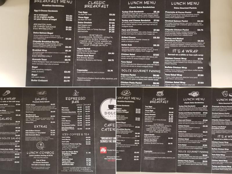 Dolce Cafe Menu