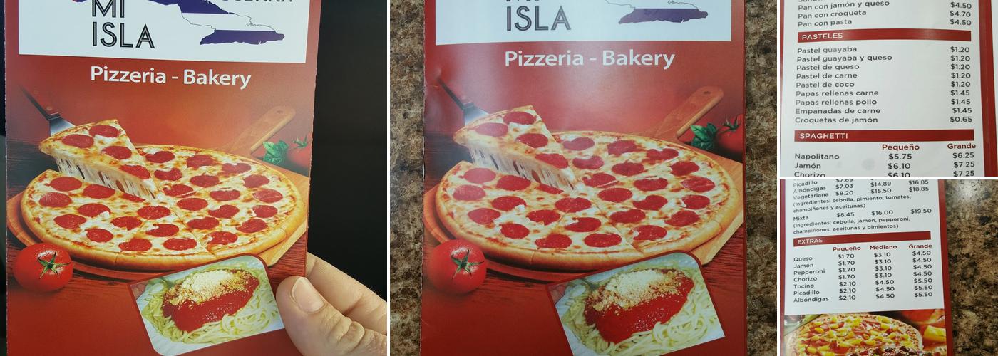 Mi Isla Pizzeria Cubana Menu