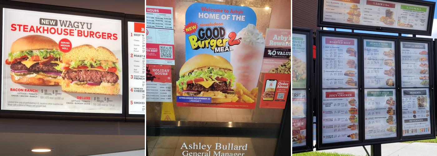 Arby's Menu