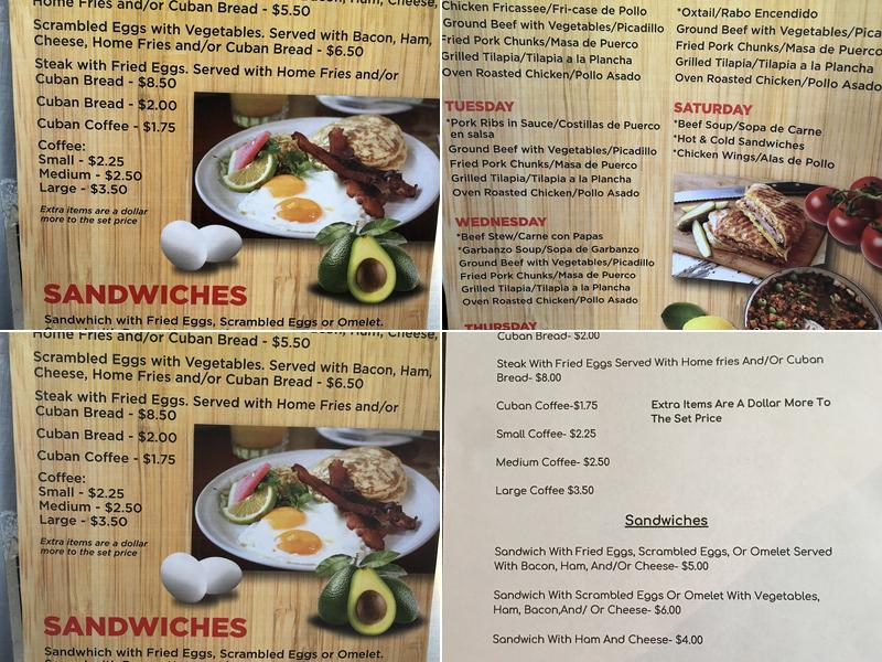 Joadis Grocery & Restaurant Menu
