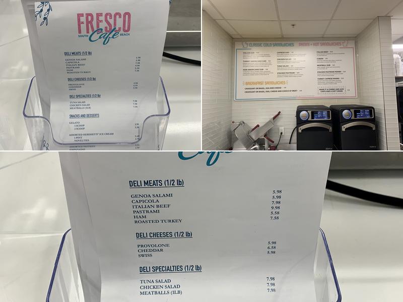 Fresco Cafe Menu
