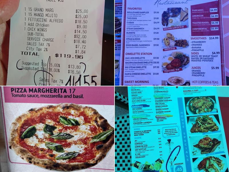 Boulevard Restaurant Menu
