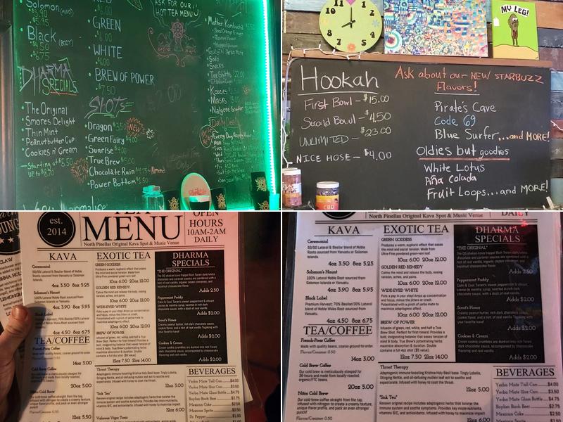 Dharma Kava Lounge Menu