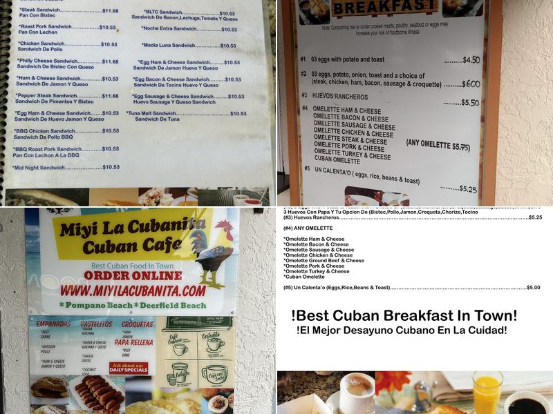 Miyi La Cubanita Menu