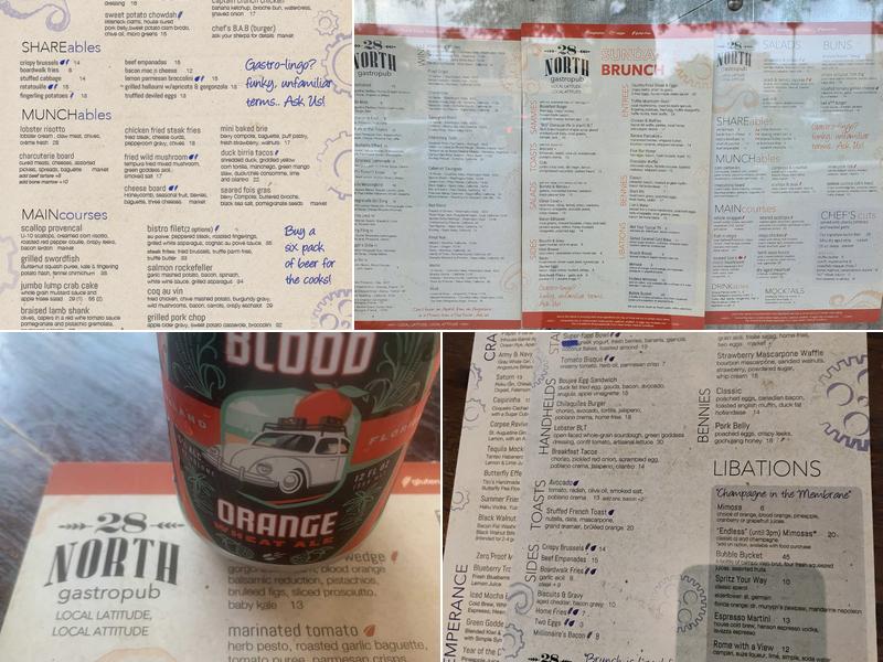 28 North Gastropub Menu