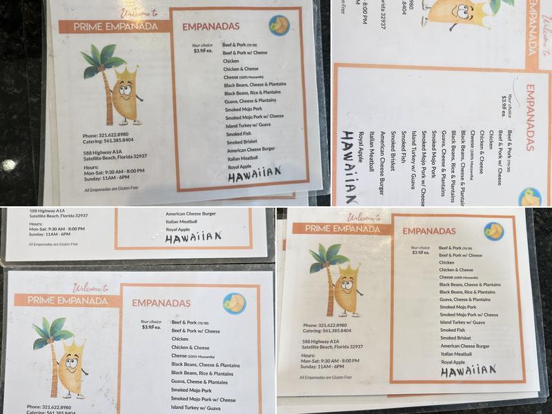 Prime Empanada & Catering Menu