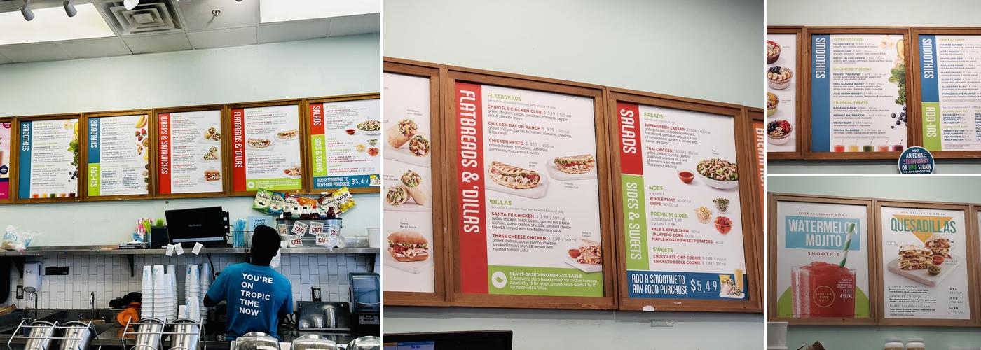Tropical Smoothie Cafe Menu