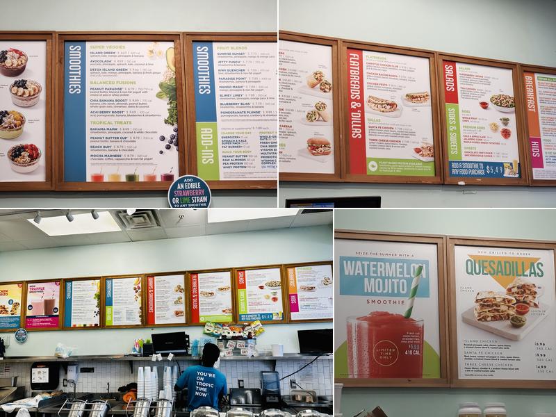 Tropical Smoothie Cafe Menu