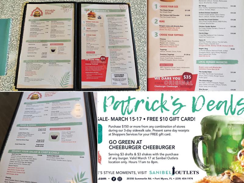 Cheeburger Cheeburger Menu