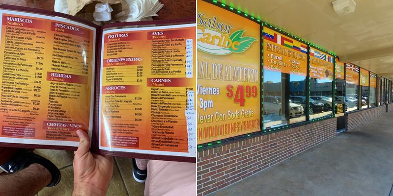 Sabor del Caribe Menu