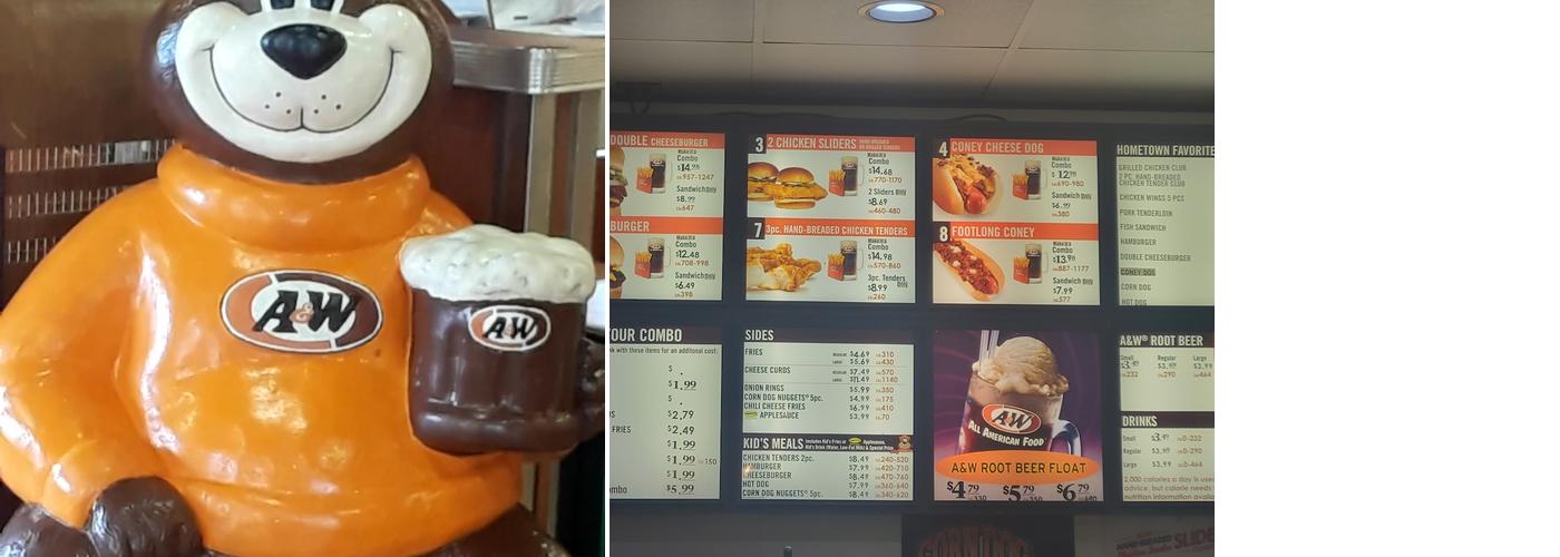 A&W Restaurant Old Town Menu