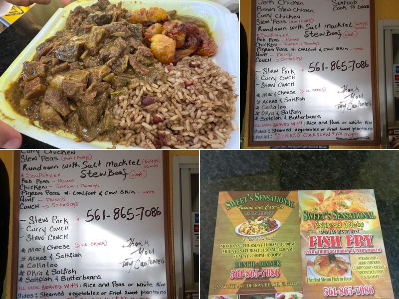 Sweet's Sensational Menu