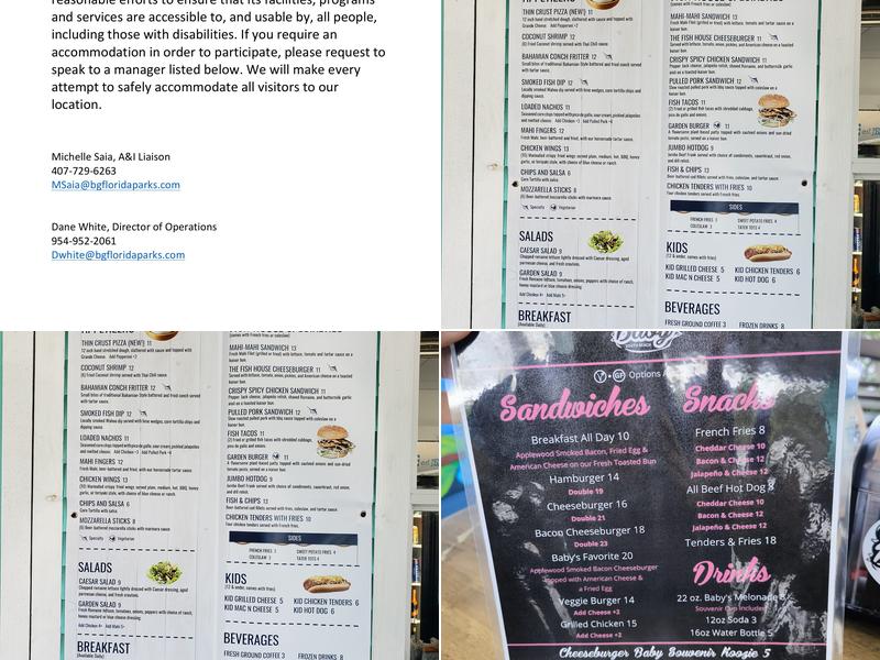 Blue Marlin Fish House Restaurant & Adventures Menu