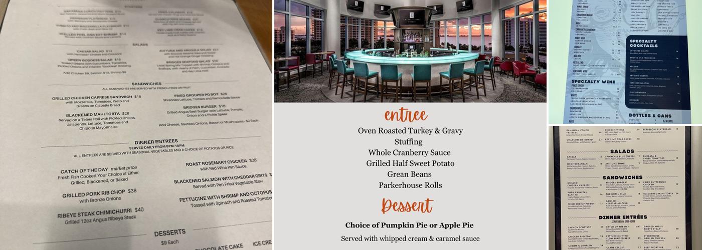 Bridges Restaurant Menu