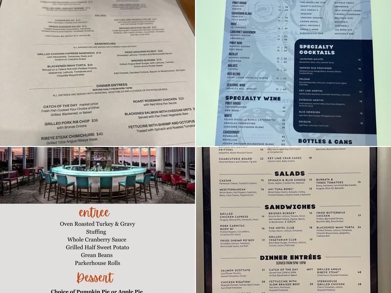 Bridges Restaurant Menu