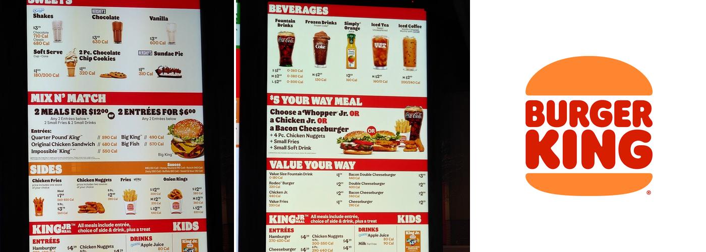 Burger King Menu