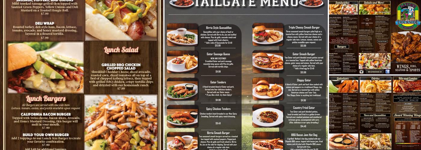 Gator's Dockside Menu