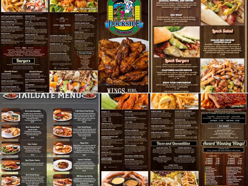 Gator's Dockside Menu