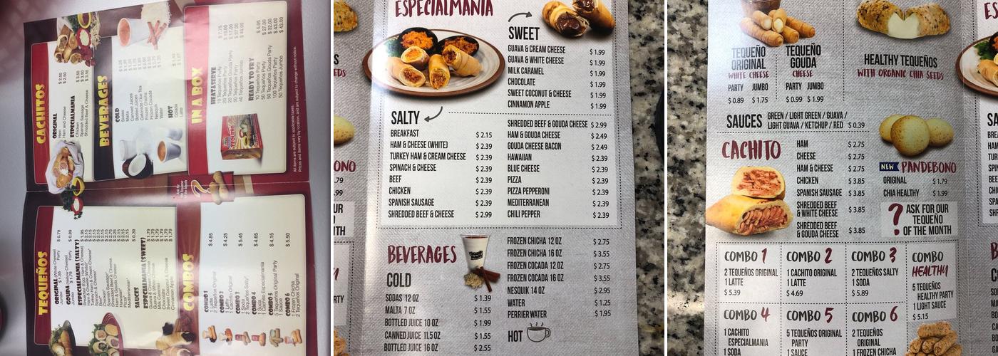 TEQUEÑOMANIA Menu