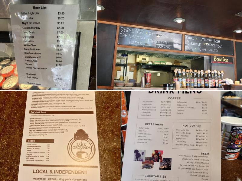 ParkGrounds Menu