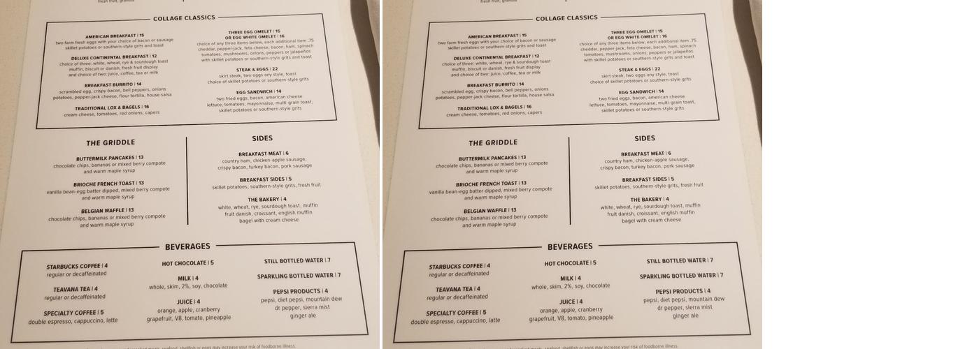 Collage Menu