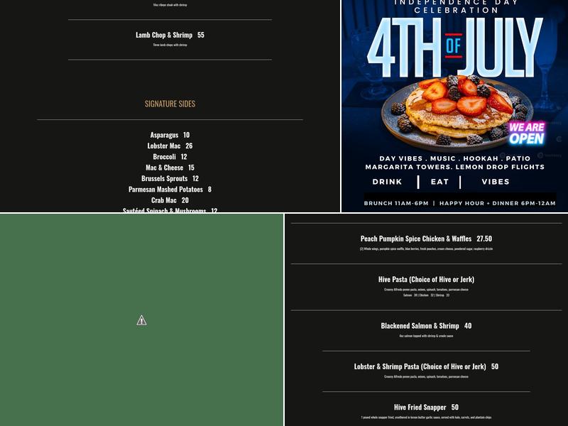 The Hive Buckhead Menu