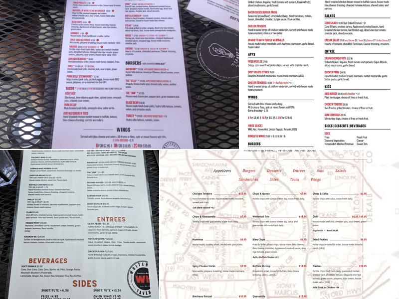 Whitehall Tavern Menu